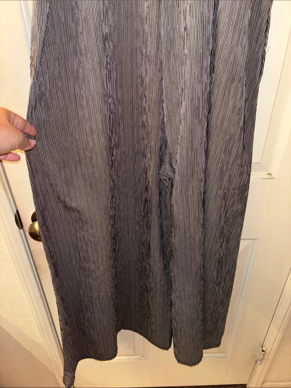 Easel Smocked black and gray jumpsuit M NWT - Picture 6 of 7